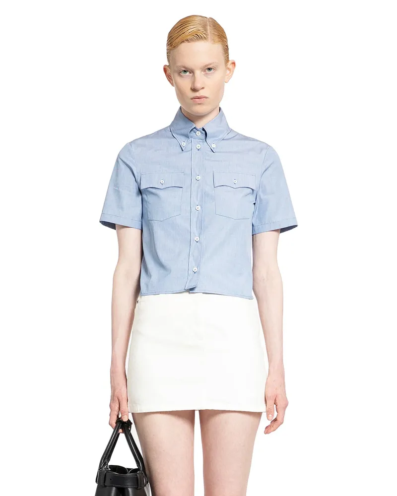 Prada Fil-à-fil cotton shirt Blue