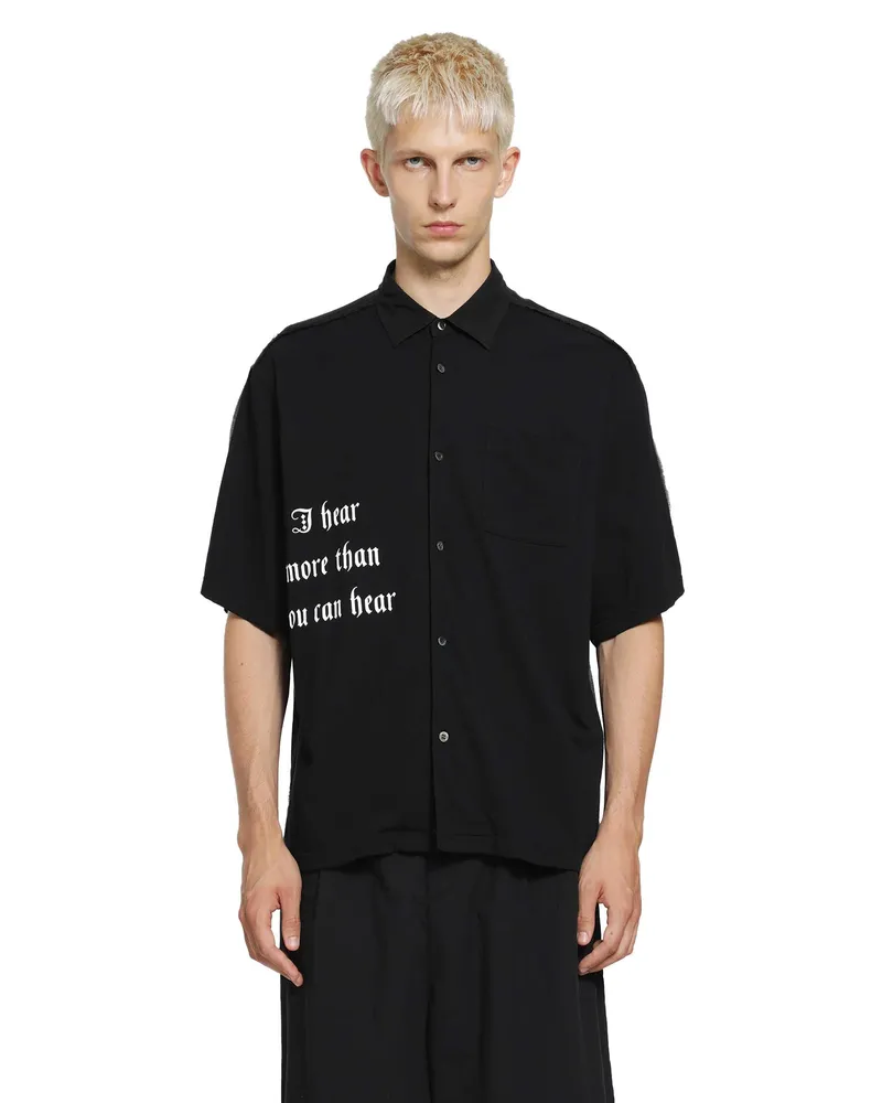Undercover Printed Short Sleeve Shirt Black