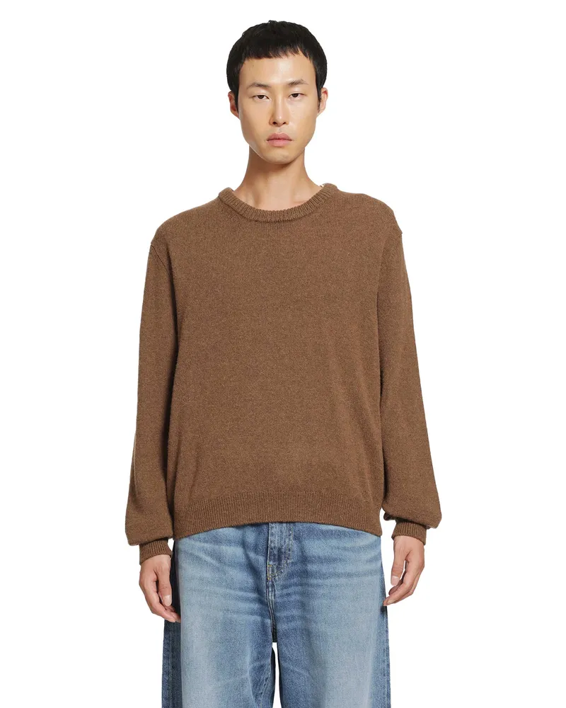 Christophe Lemaire Sweater in Alpaca Wool Blend Brown
