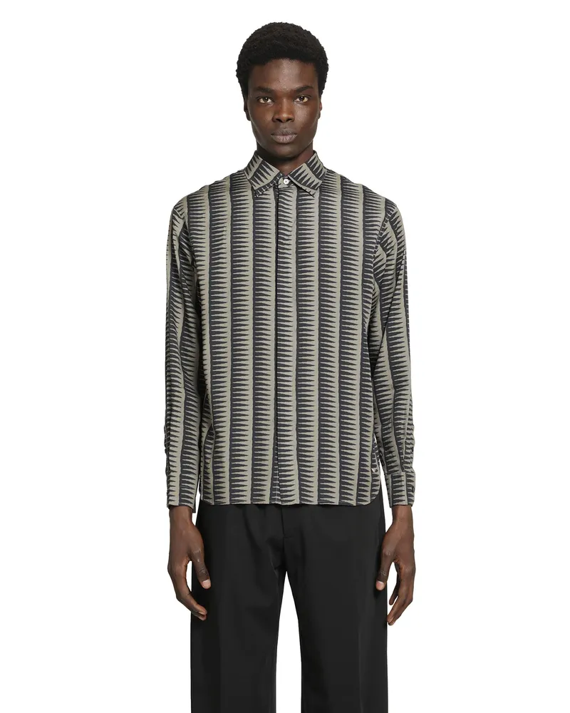 Emporio Armani Printed Shirt Blue