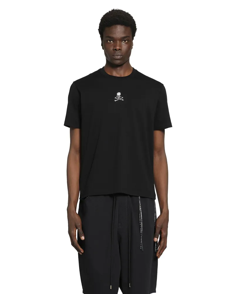 Mastermind World Rhinestone Cotton T-Shirt Black
