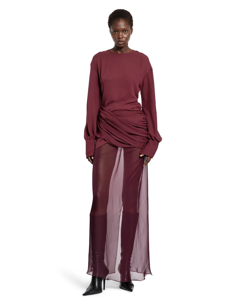 Nensi Dojaka Abito Drappeggiato Davina Purple