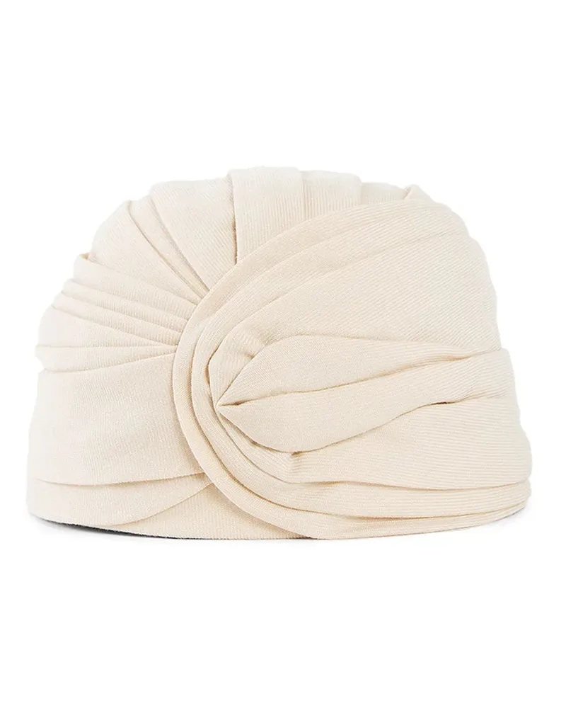 Valentino Garavani Turbante rigido di lana Off-white