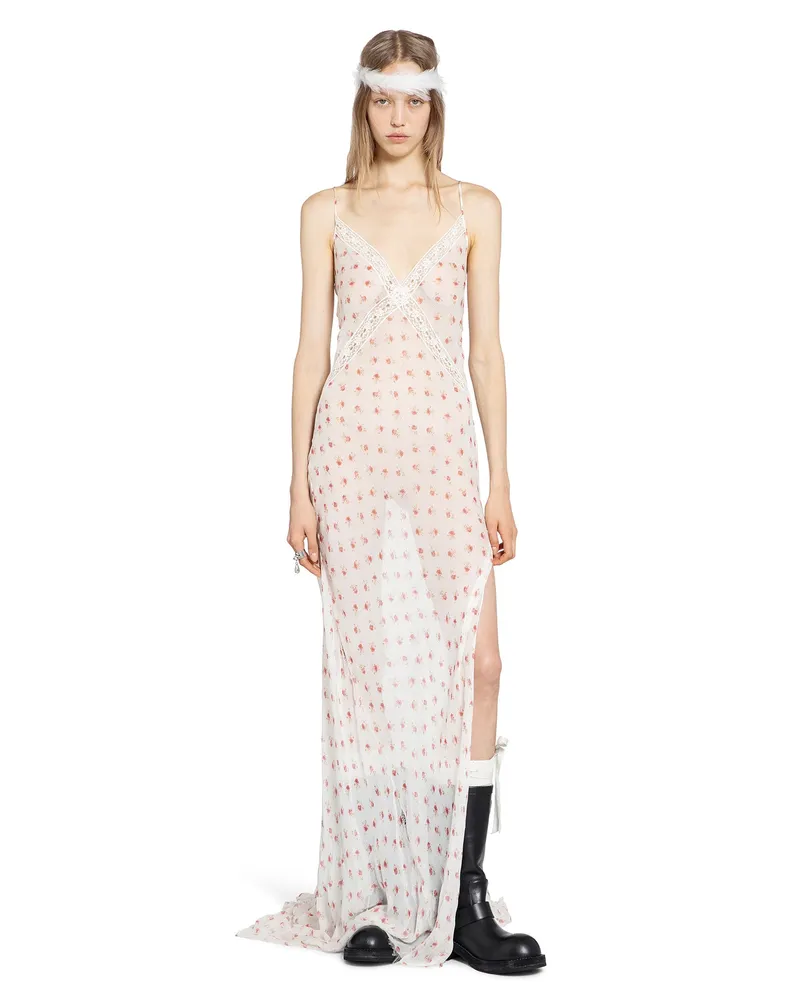 Ann Demeulemeester Lala X-Long Bias Dress White