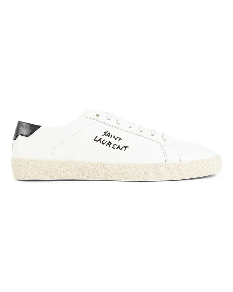 Saint Laurent Sneakers ricamati classici SL/06 da corte Black&white