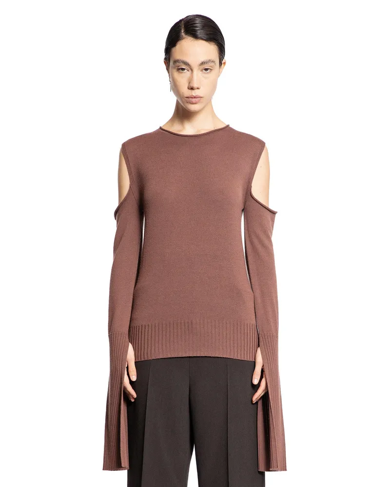 Rick Owens Porterville cut-out sweater Brown