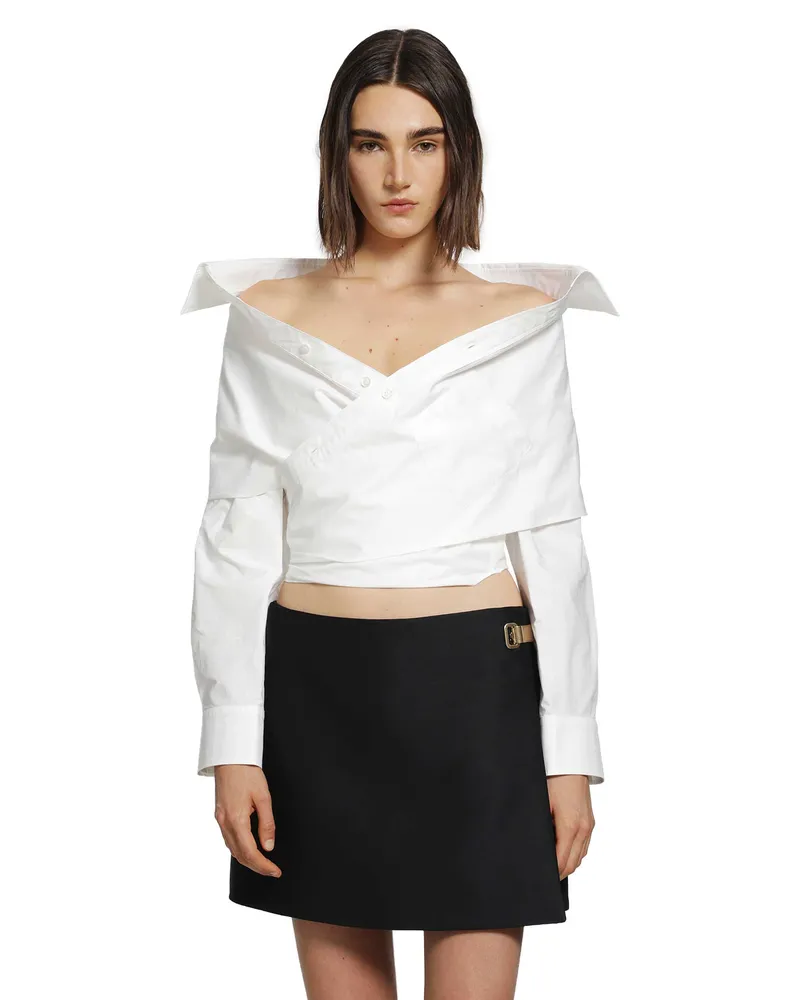 Balenciaga Wrap Shirt White