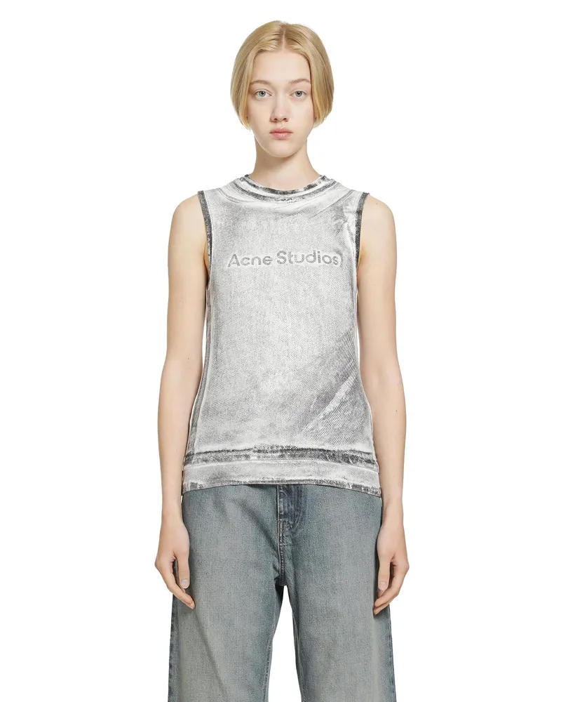 Acne Studios Layered Tank Top Black&white