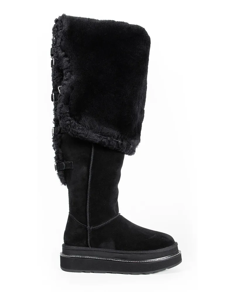 UGG Sacai Collaboration Thigh High Boots Black