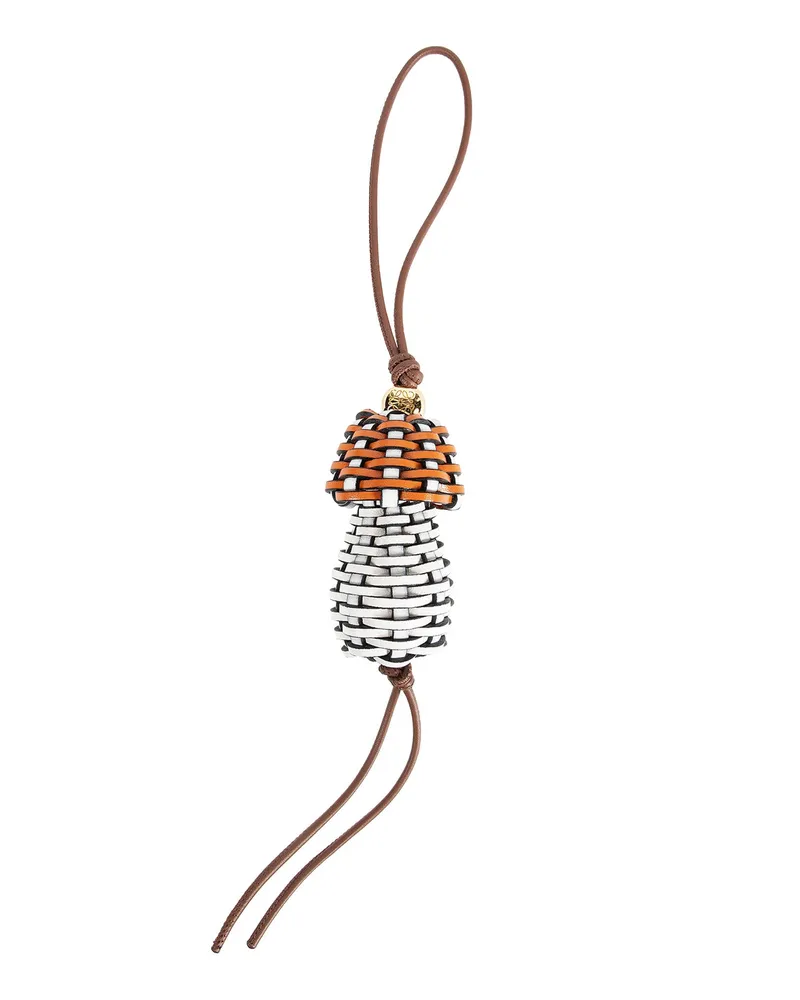 Loewe Suna Fujita Mushroom Charm in Classic Calfskin Multicolor