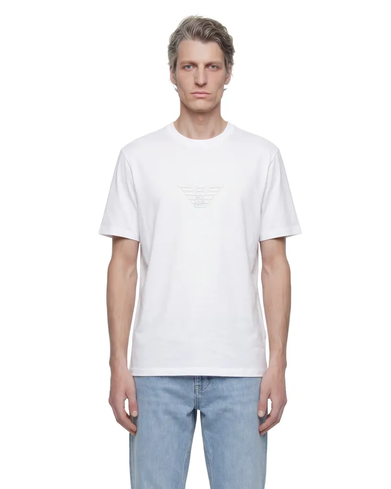 Emporio Armani Pima-Jersey Logo T-Shirt White