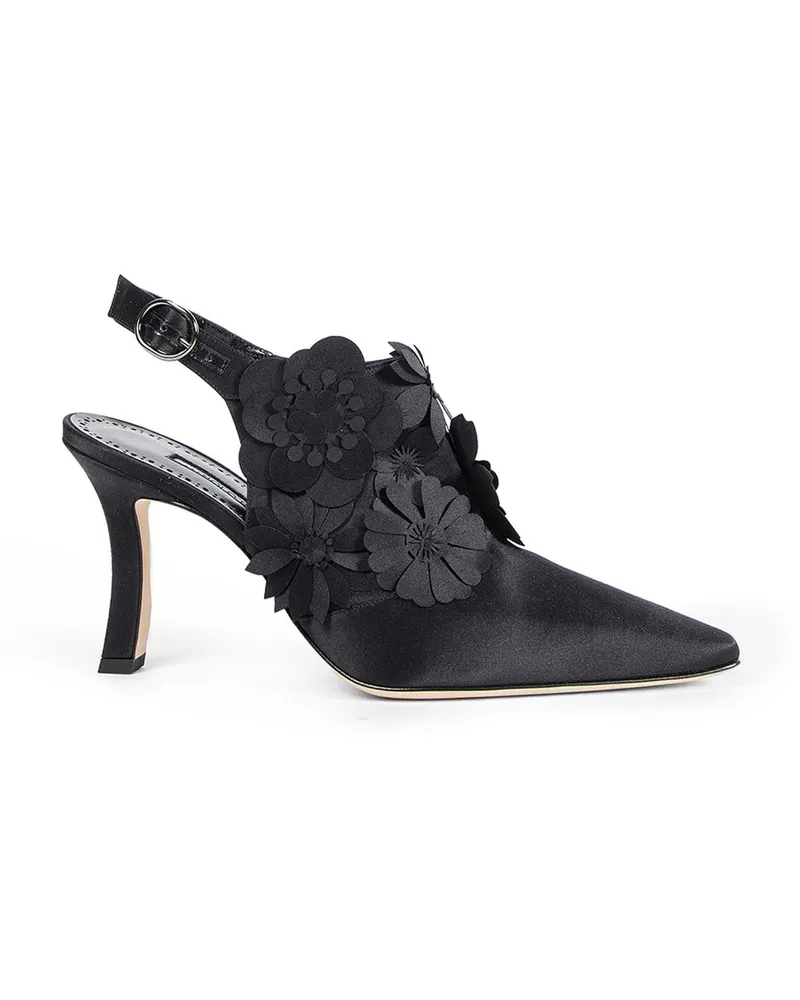 Manolo Blahnik Antigona Slingack Pumps Black