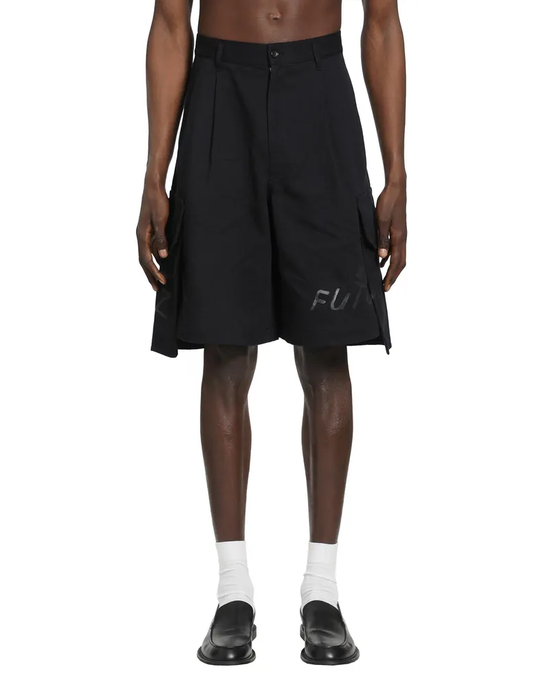 Comme des Garçons Cotton Bermuda Shorts Blue
