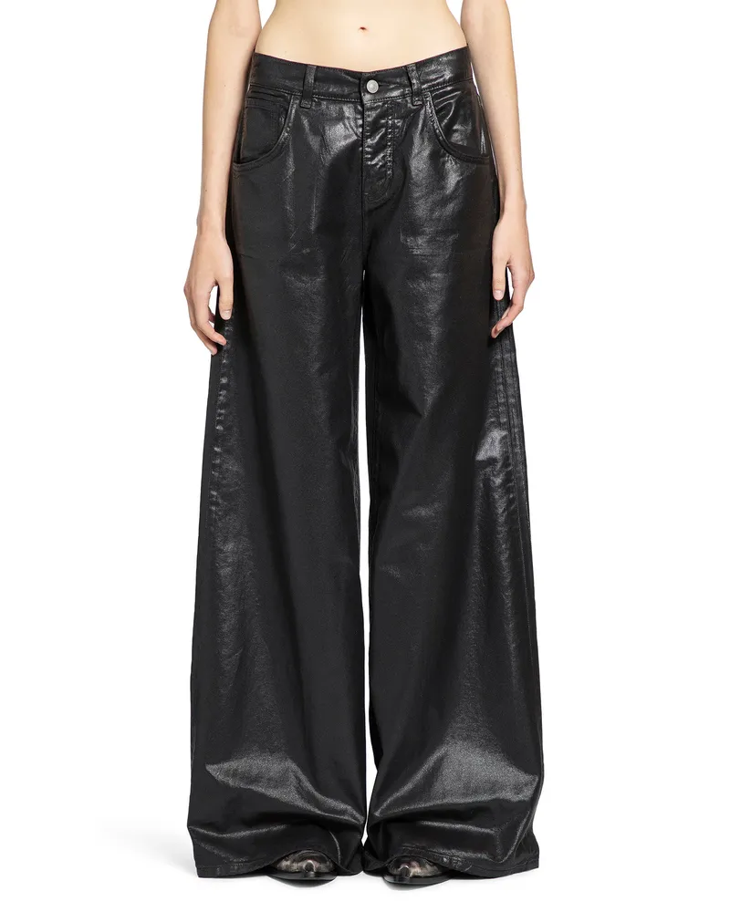 Laneus WOMAN BLACK TROUSERS Black