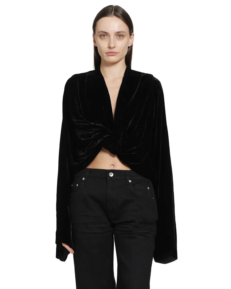 Rick Owens Tower Twist Top Black
