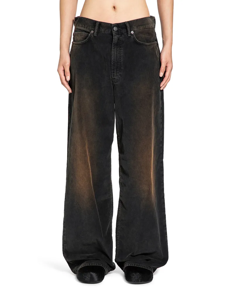 Acne Studios Pantaloni di velluto a coste Black