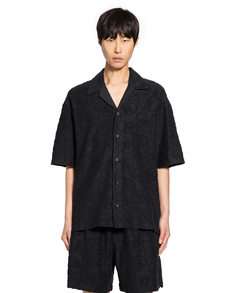 REPRESENT AOP Towel Shirt Black