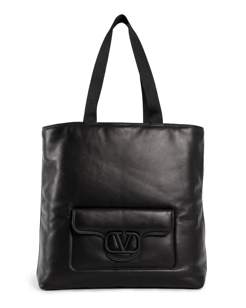 Valentino Garavani Shopper in pelle nappa nera Garavani Black