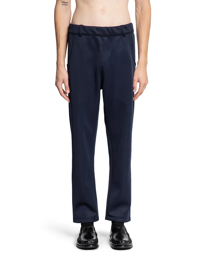 Prada Tailored Techno Jersey Track Pants Blue