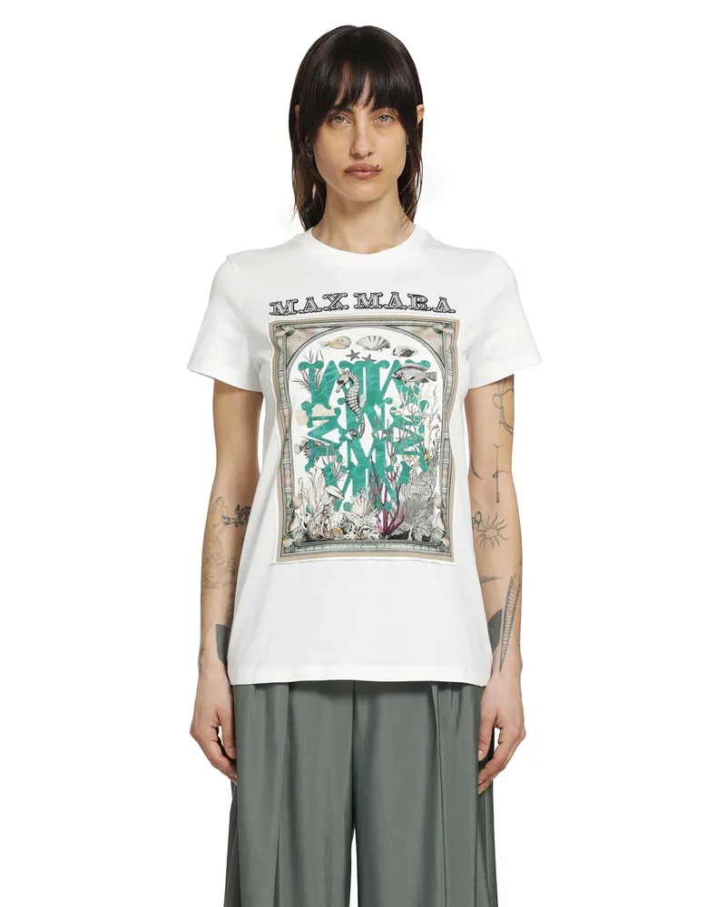 Max Mara Cotton Jersey T-Shirt White