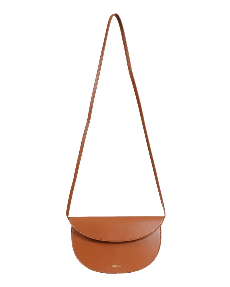 Jil Sander Curve Wallet With Strap Brown