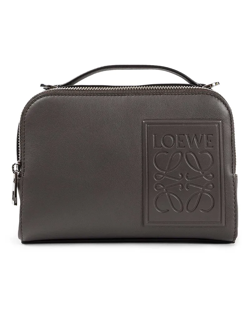 Loewe Mini Crossbody Camera Bag in Satin Calfskin Grey