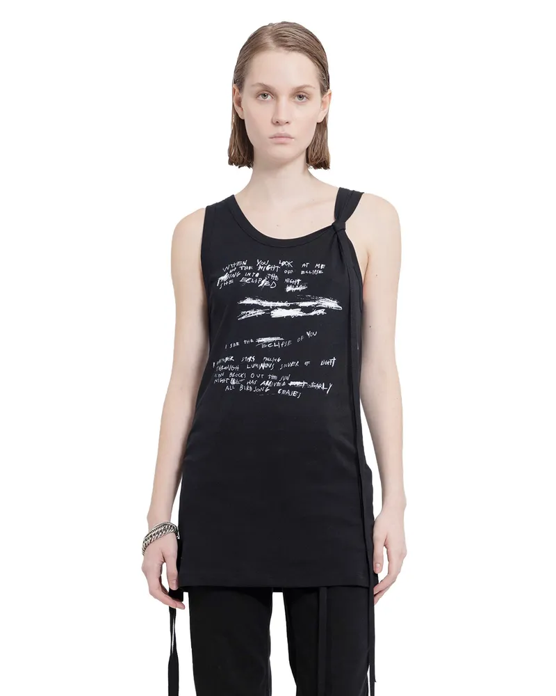 Ann Demeulemeester Seva Standard Tank Top Black