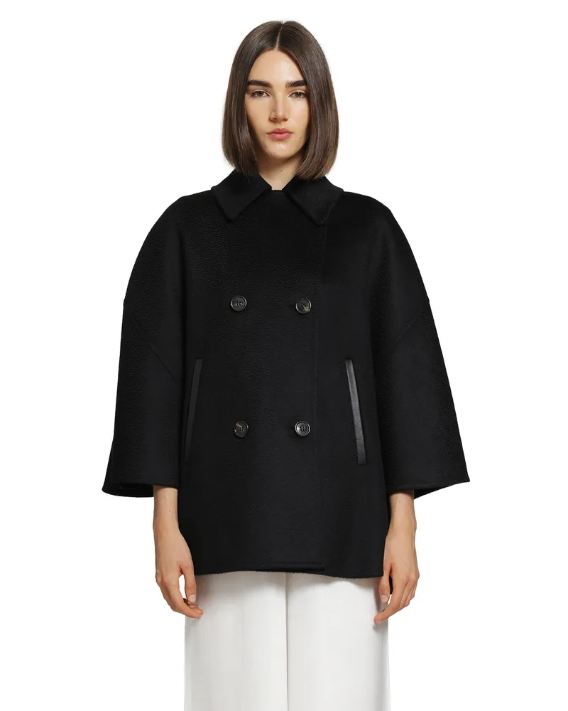 Max Mara Double-breasted Cape Black