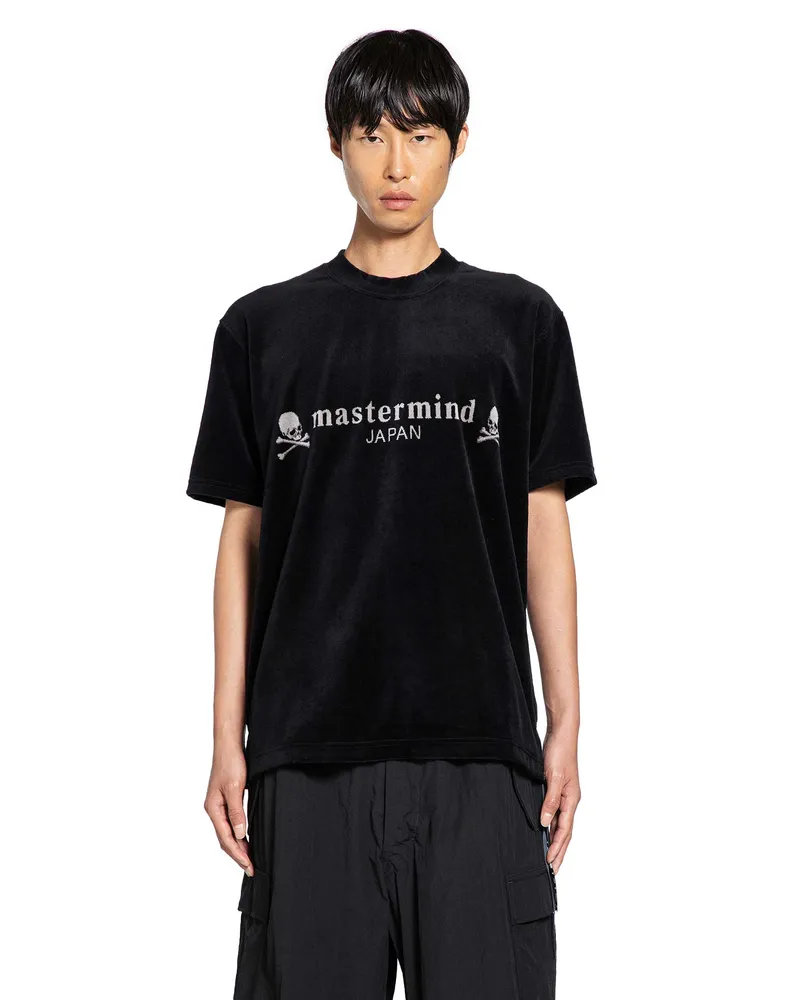Mastermind World Velvet Logo T-Shirt Black