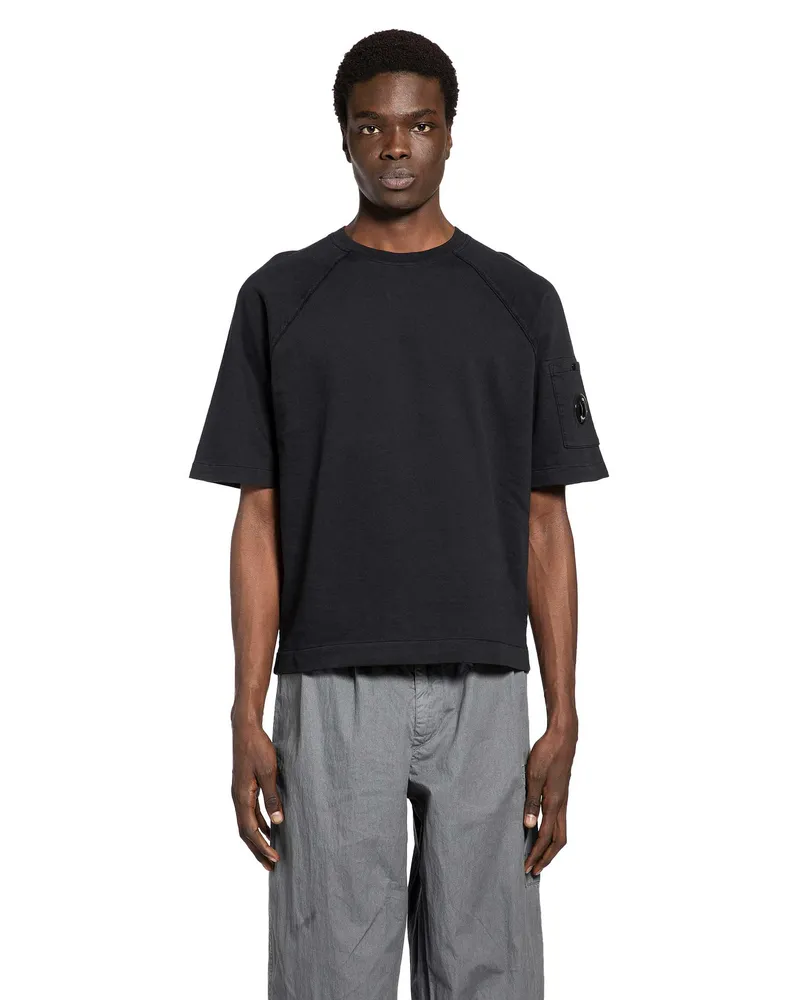 C.P. Company Light Fleece Lens T-Shirt Black