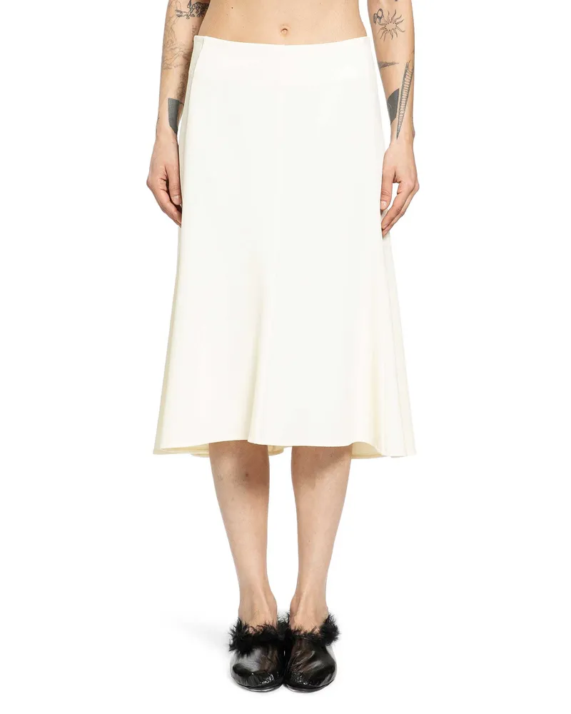 Jil Sander Flared Midi Skirt Off-white