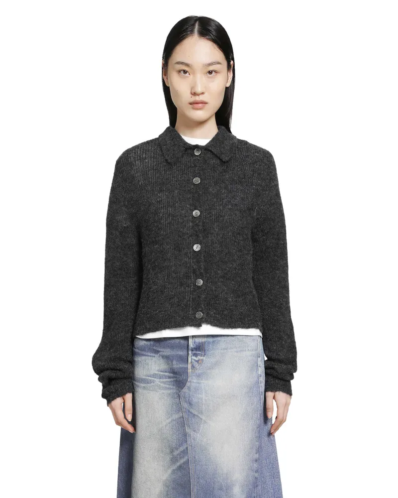Our Legacy Mazzy Polo Cardigan Grey