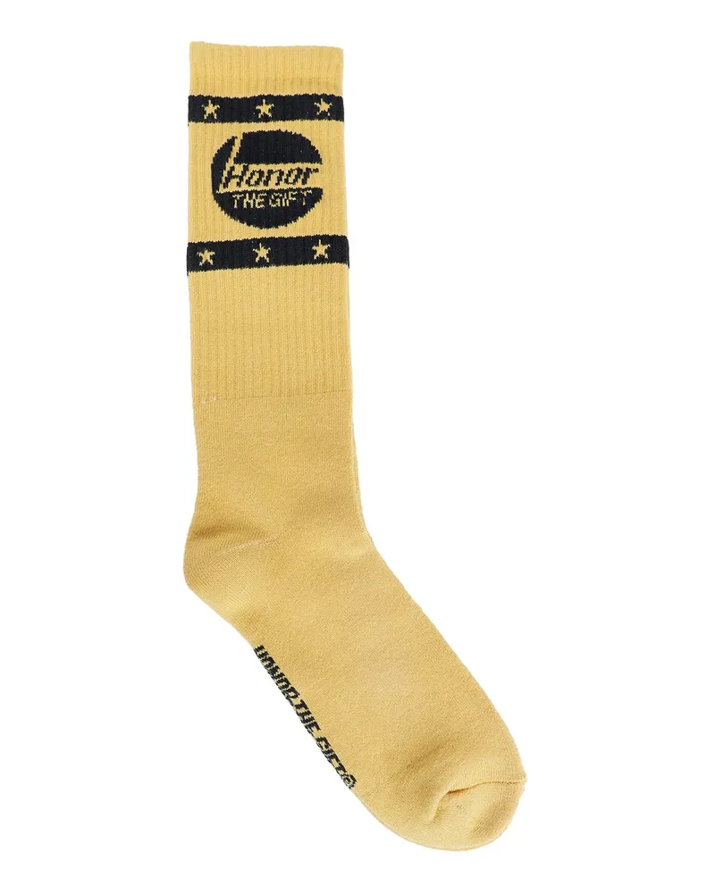 Honor The Gift Star Car Club Ribbed Socks Yellow