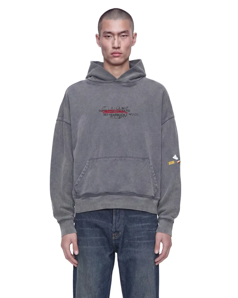 Song For The Mute It's A Holiday French Terry Hoodie SweatshirtFrench Terry Grey