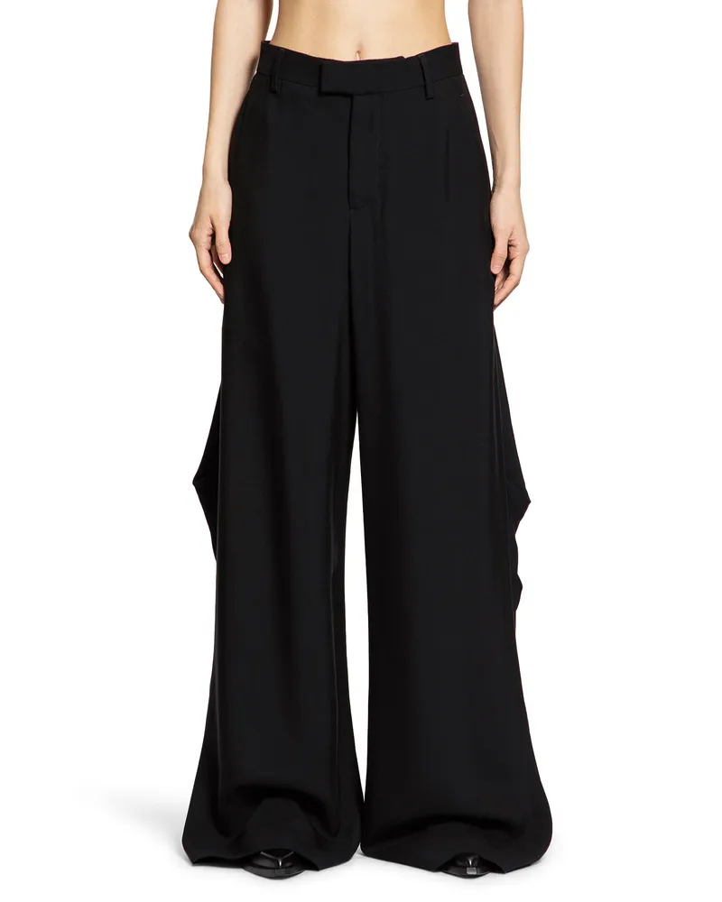 Ann Demeulemeester Odeta Draped Comfort Trousers Black