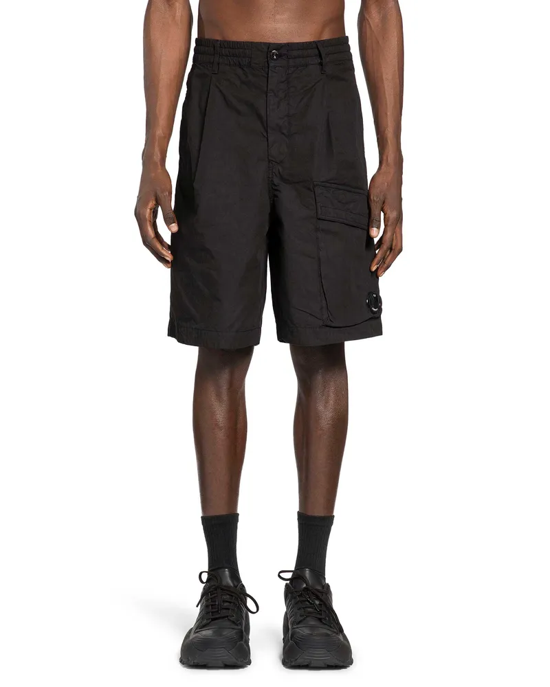 C.P. Company Microreps Boxy Lens Shorts Black