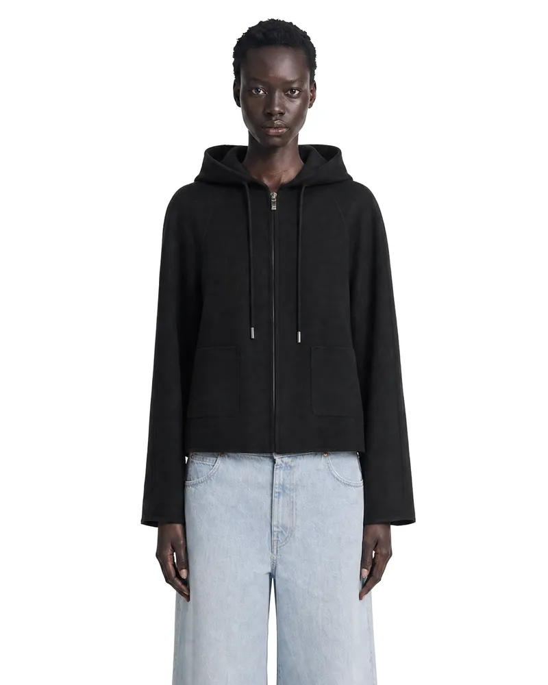 Max Mara Cashmere and Silk Hooded Coatp=p[then] WOMAN BLACK JACKETS[else]Wool, Cashmere and Silk Hooded Coatp=p[then]MAX MARA WOMAN BLACK JACKETS[else]Wool, Cashmere and Silk Hooded Coat[/if Black