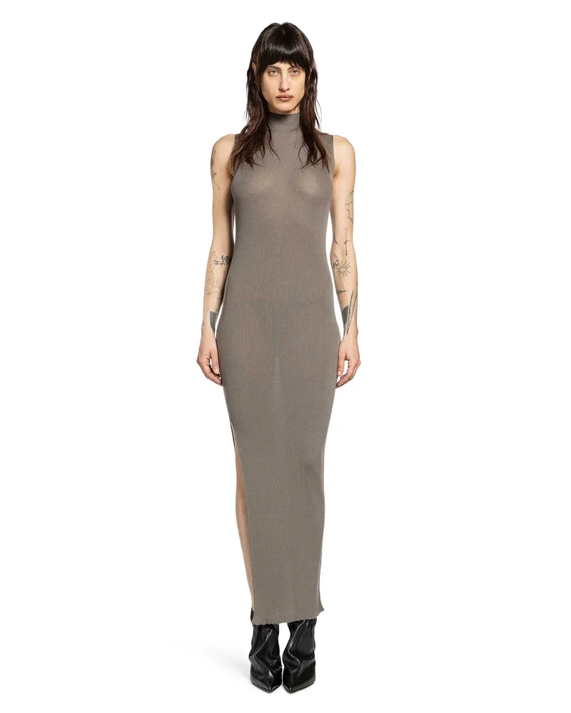 Rick Owens Temple SL Turtle Dress Brown