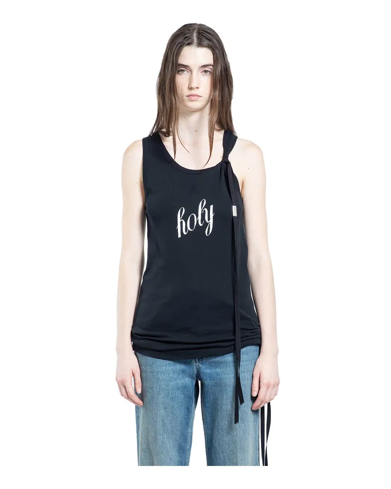 Ann Demeulemeester Seva ''Holy'' Print Tank Top Black