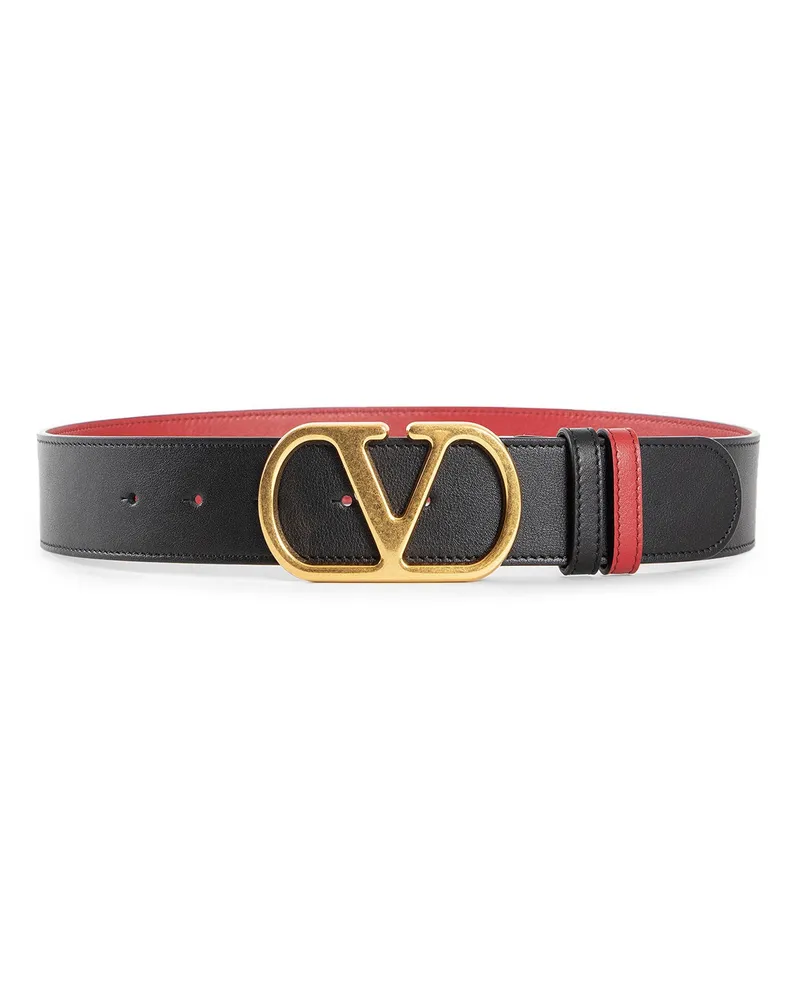 Valentino Garavani Vlogo Signature Reversible Belt Black