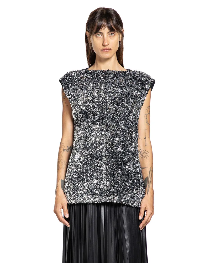 Junya Watanabe Sequin Top Black