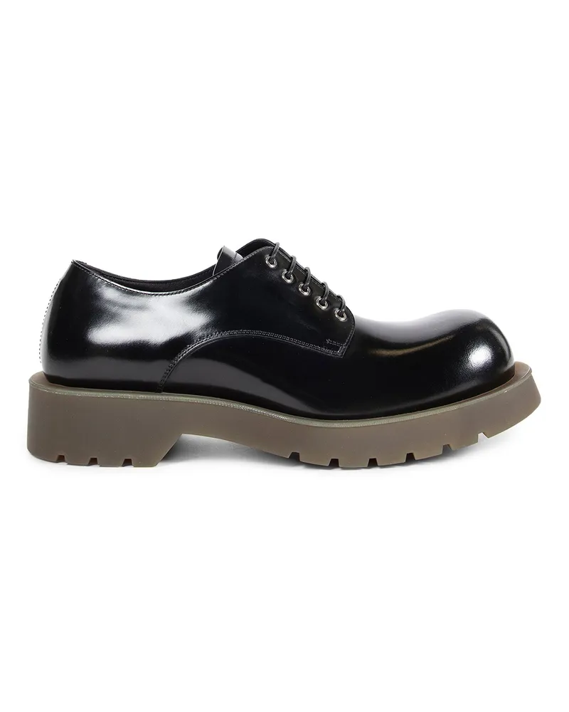 Jil Sander Leather Lace-Up Shoes Black