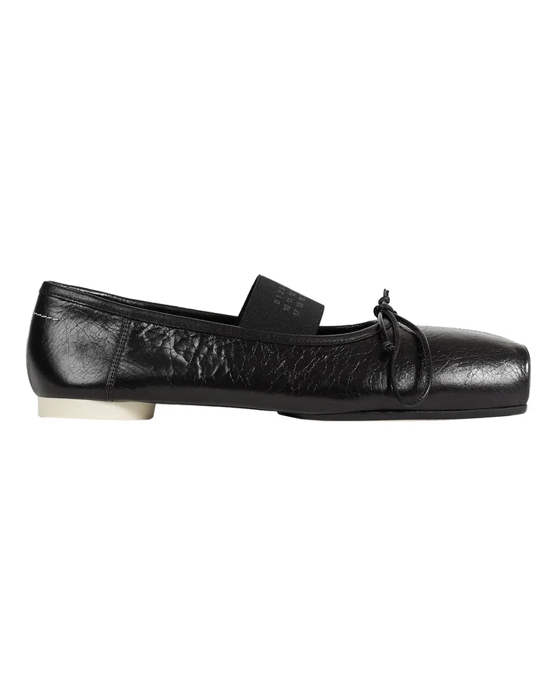 Maison Margiela Numeric Square-toe Ballerinas Black