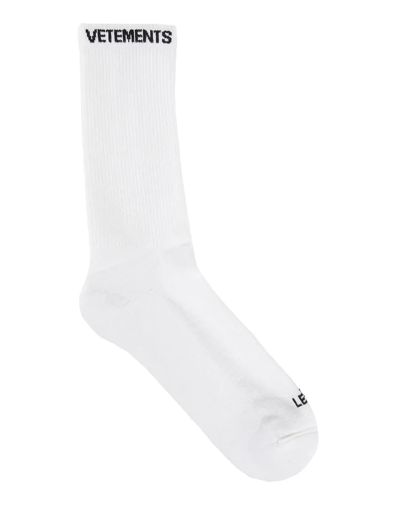 VETEMENTS MAN WHITE SOCKS White