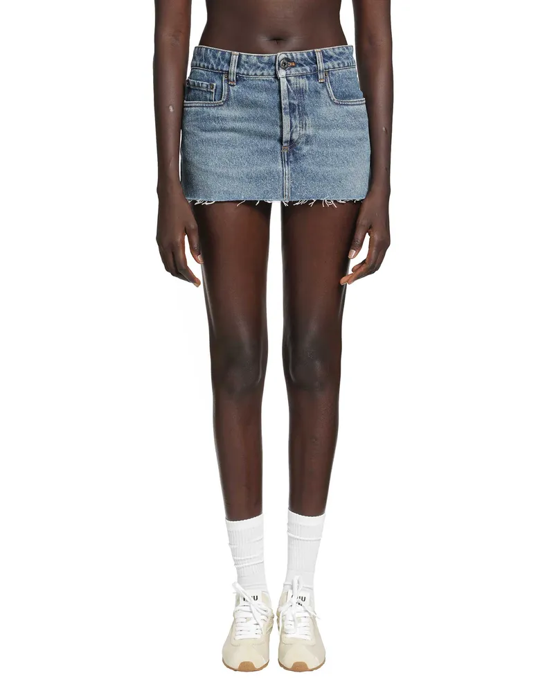 Miu Miu Denim Mini Skirt Blue