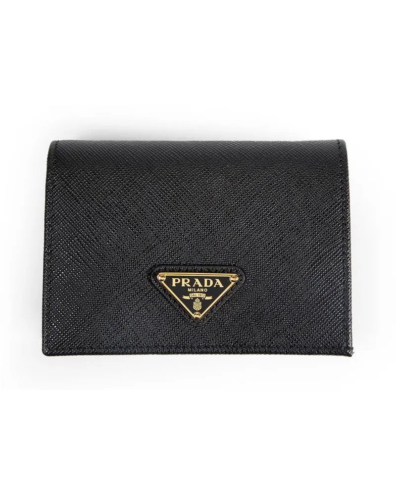 Prada Small Saffiano Leather Wallet Black