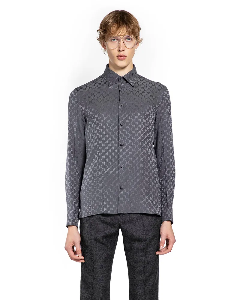 Gucci Jacquard Shirt Grey