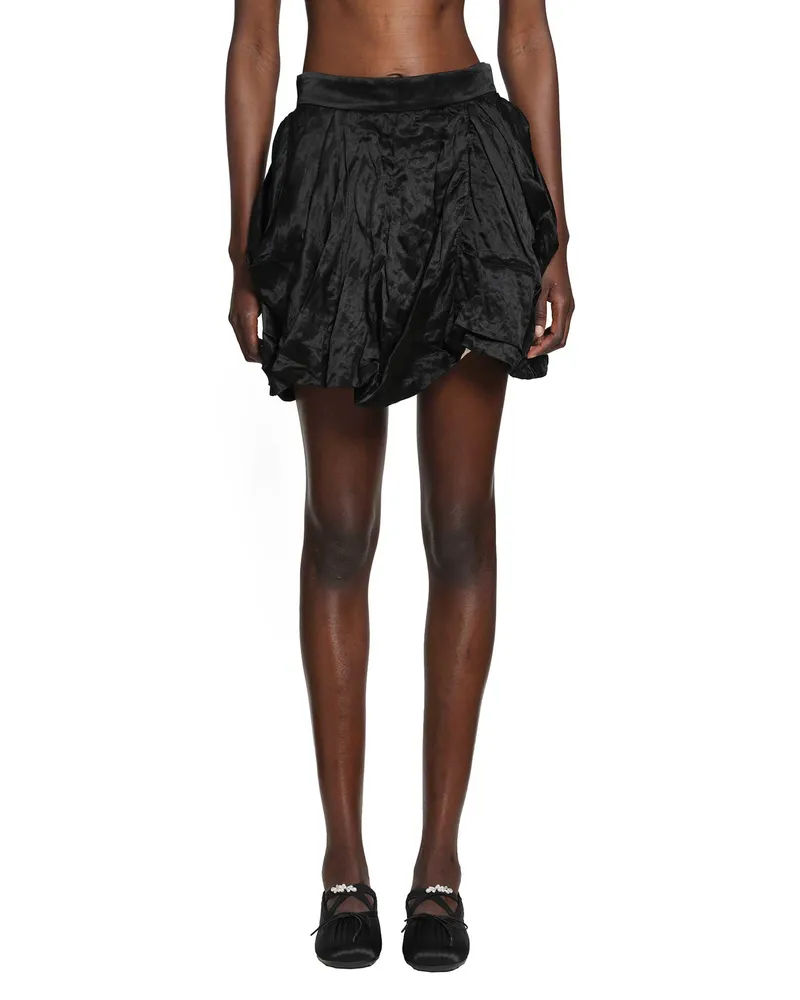Renli Su Gathered Mini SKirt Black