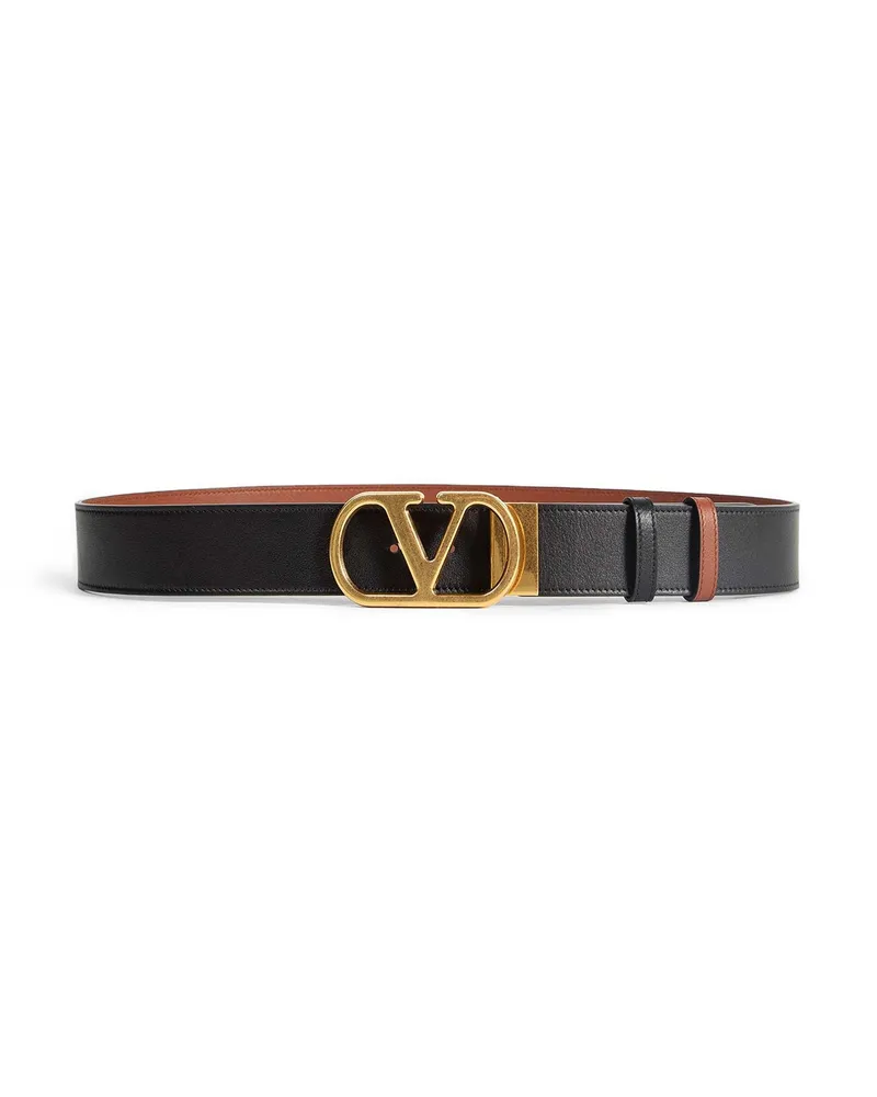 Valentino Garavani Reversible 40 Leather Belt Black