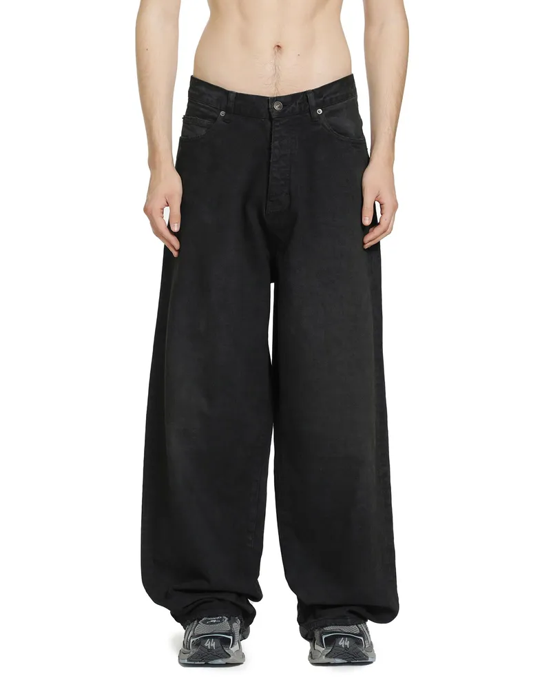 Balenciaga Japanese Denim Casual Pants Black